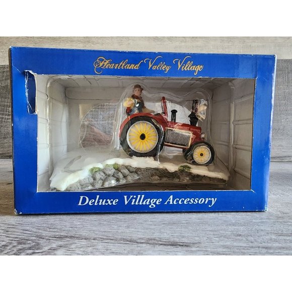 Heartland Valley Village Red Tractor  Deluxe Village Accessory 9870841 New - Picture 1 of 9